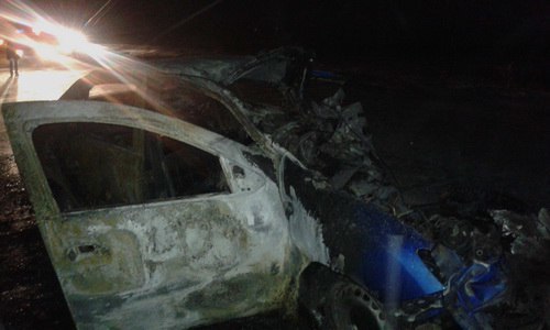 Трое взрослых и ребенок сгорели в автомобиле на трассе «Оренбург — Орск»